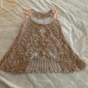Free People Embroidered Front Top Size XS